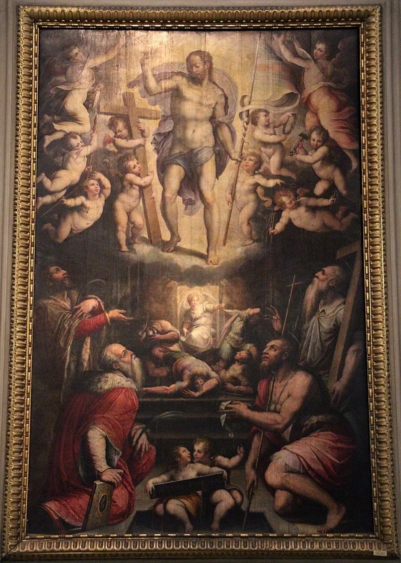 Resurrezione coi ss. Cosma e Damiano, 1568 - Santa Maria Novella